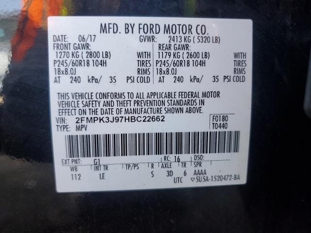 Photo 14 from auction – 2017 FORD EDGE SEL with VIN 2FMPK3J97HBC22662