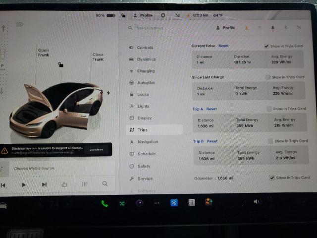 Photo 9 from auction – 2024 TESLA MODEL 3 with VIN 5YJ3E1EA3RF836910