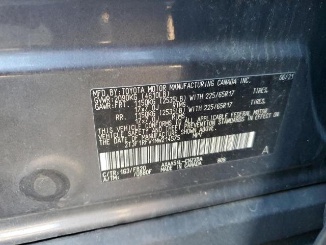 Photo 14 from auction – 2021 TOYOTA RAV4 LE with VIN 2T3F1RFV1MW214575