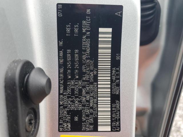Photo 14 from auction – 2018 TOYOTA HIGHLANDER with VIN 5TDJZRFH8JS556048