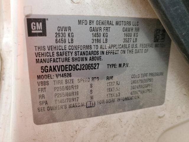 Photo 14 from auction – 2012 BUICK ENCLAVE with VIN 5GAKVDED9CJ206527