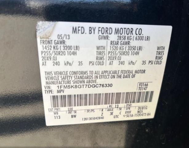 Photo 10 from auction – 2013 FORD EXPLORER S with VIN 1FM5K8GT7DGC76330