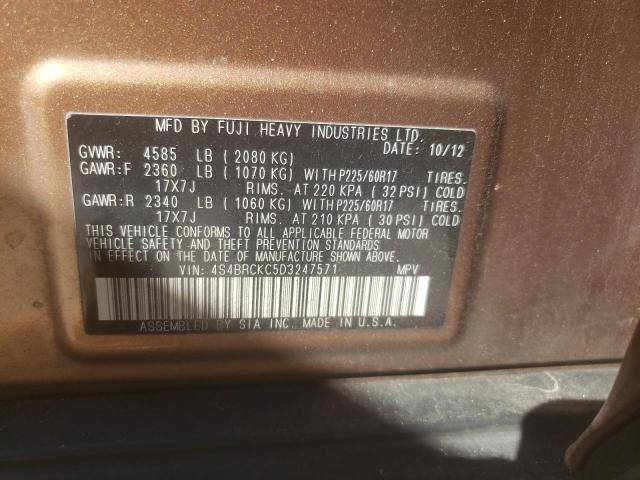 Photo 14 from auction – 2013 SUBARU OUTBACK 2. with VIN 4S4BRCKC5D3247571