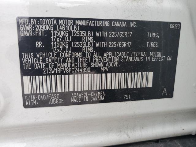 Photo 14 from auction – 2023 TOYOTA RAV4 XLE with VIN 2T3W1RFV8PC244890