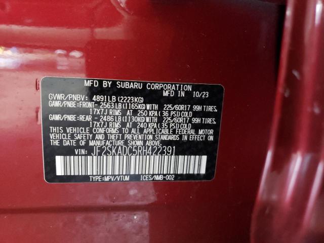 Photo 14 from auction – 2024 SUBARU FORESTER P with VIN JF2SKADC5RH422391