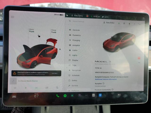 Photo 9 from auction – 2021 TESLA MODEL 3 with VIN 5YJ3E1EA5MF027532