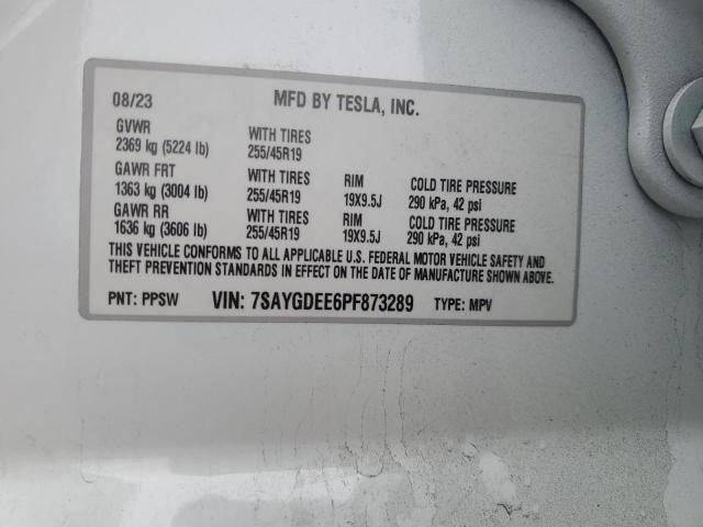 Photo 14 from auction – 2023 TESLA MODEL Y with VIN 7SAYGDEE6PF873289