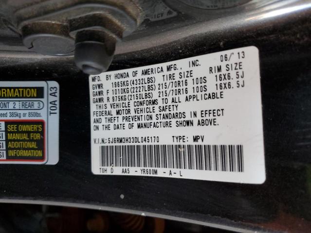 Photo 14 from auction – 2013 HONDA CR-V LX with VIN 5J6RM3H33DL045170