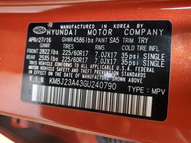 Photo 14 from auction – 2016 HYUNDAI TUCSON SE with VIN KM8J23A43GU240790