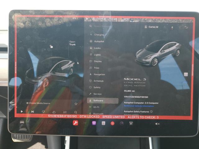 Photo 9 from auction – 2018 TESLA MODEL 3 with VIN 5YJ3E1EB8JF185190