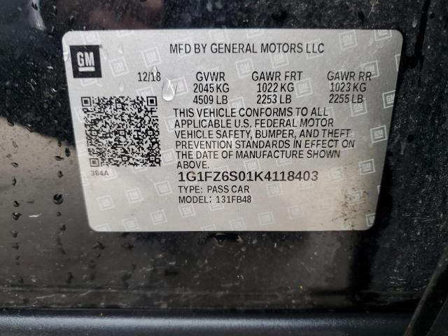Photo 14 from auction – 2019 CHEVROLET BOLT EV PR with VIN 1G1FZ6S01K4118403