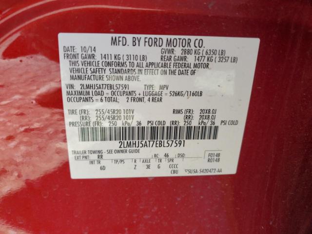 Photo 14 from auction – 2014 LINCOLN MKT with VIN 2LMHJ5AT7EBL57591