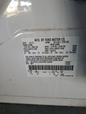 Photo 14 from auction – 2015 FORD EDGE SEL with VIN 2FMTK3J93FBB15068