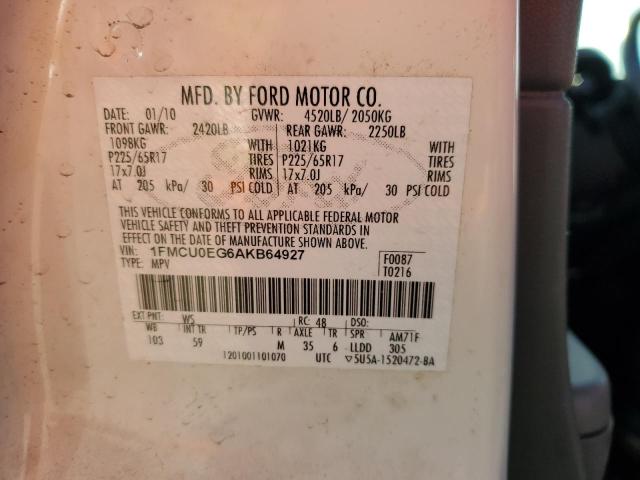 Photo 14 from auction – 2010 FORD ESCAPE LIM with VIN 1FMCU0EG6AKB64927