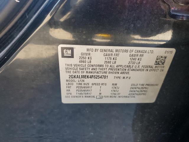 Photo 14 from auction – 2015 GMC TERRAIN SL with VIN 2GKALMEK4F6254781