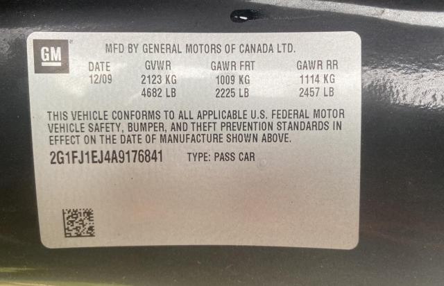 Photo 10 from auction – 2010 CHEVROLET CAMARO SS with VIN 2G1FJ1EJ4A9176841
