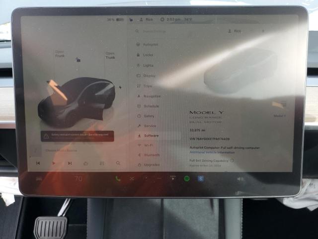 Photo 9 from auction – 2023 TESLA MODEL Y with VIN 7SAYGDEE7PA074439