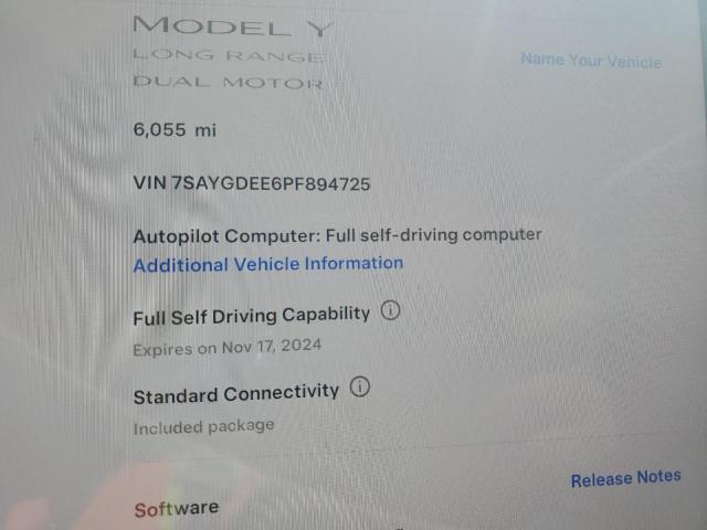 Photo 9 from auction – 2023 TESLA MODEL Y with VIN 7SAYGDEE6PF894725