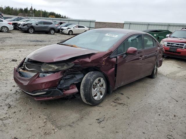Photo 1 from auction – 2013 HONDA CIVIC LX with VIN 19XFB2F56DE096023