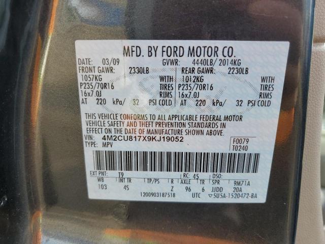 Photo 14 from auction – 2009 MERCURY MARINER with VIN 4M2CU817X9KJ19052