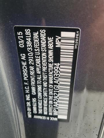 Photo 14 from auction – 2016 PORSCHE CAYENNE with VIN WP1AA2A21GLA03994