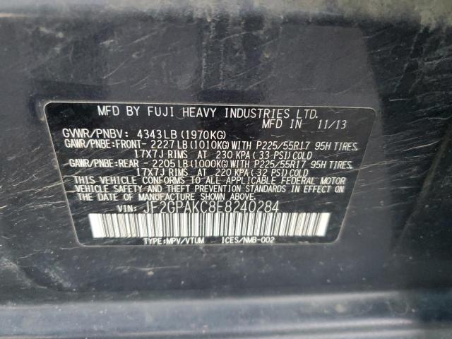 Photo 14 from auction – 2014 SUBARU XV CROSSTR with VIN JF2GPAKC8E8240284