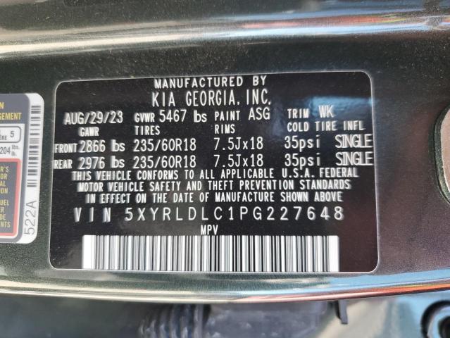Photo 14 from auction – 2023 KIA SORENTO S with VIN 5XYRLDLC1PG227648