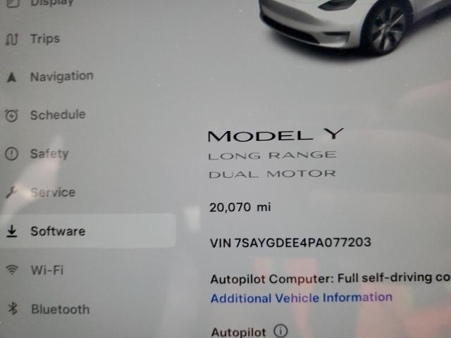 Photo 9 from auction – 2023 TESLA MODEL Y with VIN 7SAYGDEE4PA077203