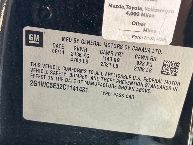 Photo 10 from auction – 2012 CHEVROLET IMPALA LTZ with VIN 2G1WC5E32C1141431