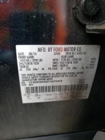 Photo 14 from auction – 2015 FORD EXPLORER P with VIN 1FM5K8AR2FGA70476