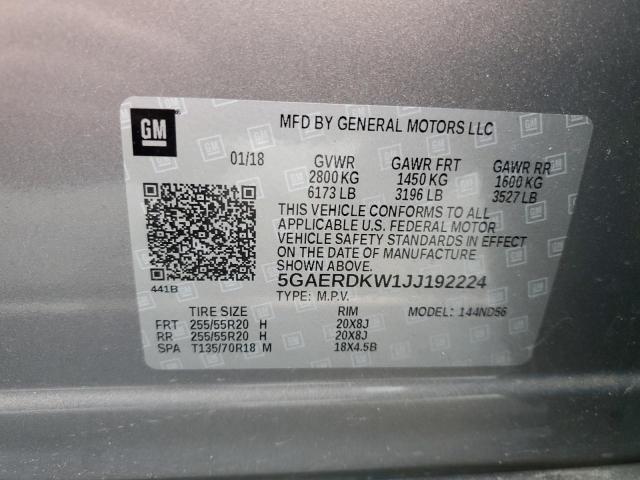 Photo 14 from auction – 2018 BUICK ENCLAVE AV with VIN 5GAERDKW1JJ192224