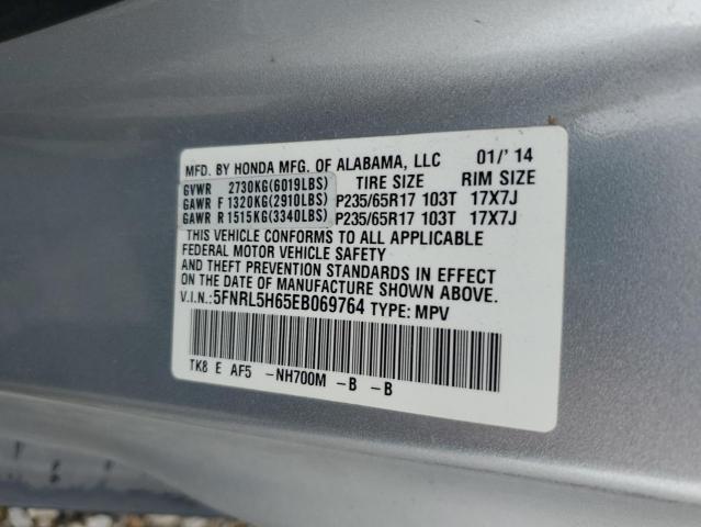 Photo 14 from auction – 2014 HONDA ODYSSEY EX with VIN 5FNRL5H65EB069764