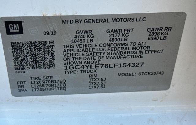 Photo 10 from auction – 2020 CHEVROLET SILVERADO with VIN 1GC4YLE76LF154327
