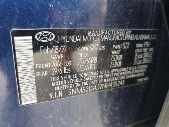 Photo 14 from auction – 2022 HYUNDAI SANTA FE S with VIN 5NMS2DAJ2NH435241