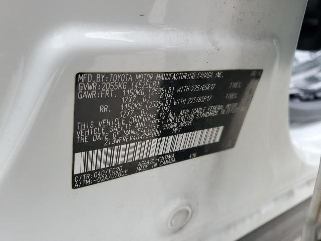 Photo 14 from auction – 2016 TOYOTA RAV4 XLE with VIN 2T3WFREV4GW295000