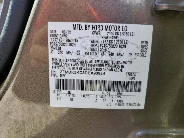 Photo 14 from auction – 2013 FORD EDGE LIMIT with VIN 2FMDK3KC8DBA93984
