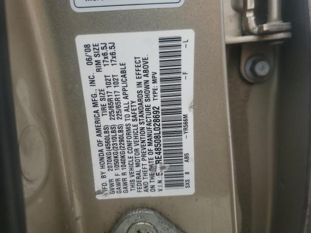 Photo 14 from auction – 2008 HONDA CR-V EX with VIN 5J6RE48508L028692