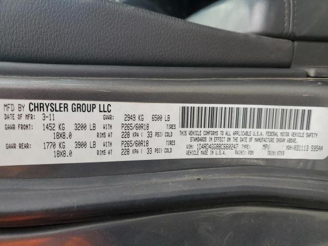 Photo 14 from auction – 2011 DODGE DURANGO CR with VIN 1D4RD4GG8BC660247