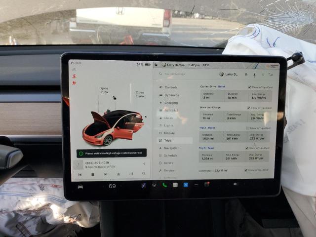 Photo 9 from auction – 2021 TESLA MODEL 3 with VIN 5YJ3E1EB0MF979640