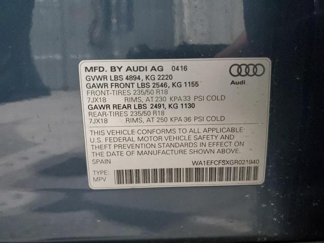 Photo 14 from auction – 2016 AUDI Q3 PREMIUM with VIN WA1EFCFSXGR021940
