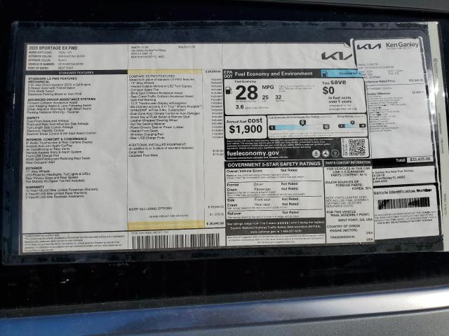 Photo 13 from auction – 2025 KIA SPORTAGE E with VIN 5XYK33DF5SG249150