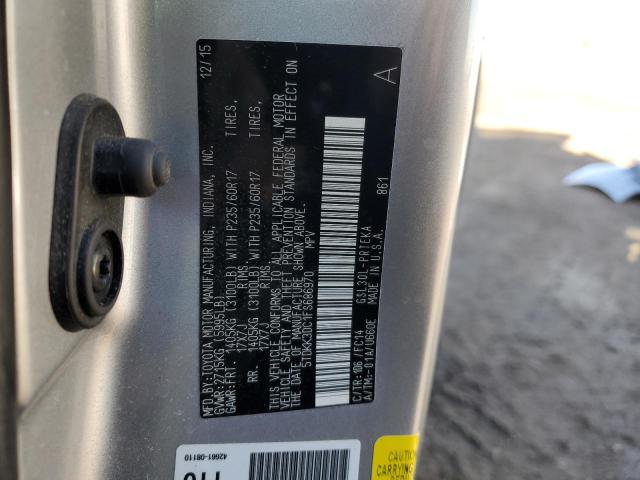 Photo 14 from auction – 2015 TOYOTA SIENNA LE with VIN 5TDKK3DC1FS686970