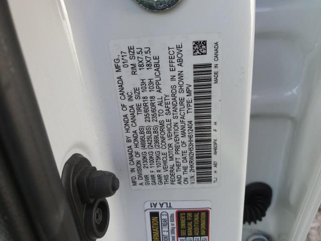 Photo 14 from auction – 2017 HONDA CR-V EX with VIN 2HKRW2H53HH612404