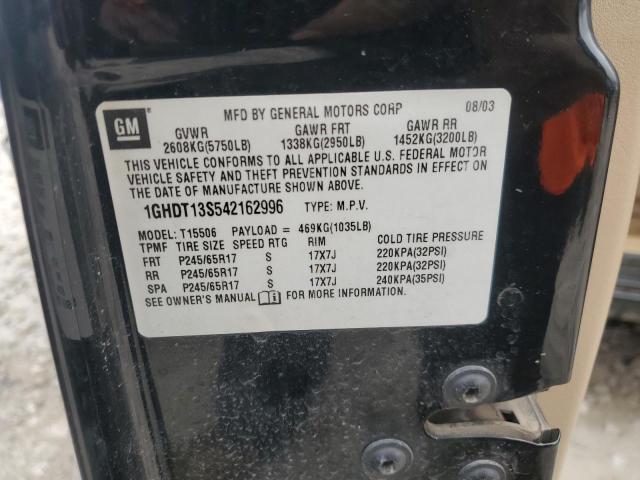 Photo 14 from auction – 2004 OLDSMOBILE BRAVADA with VIN 1GHDT13S542162996