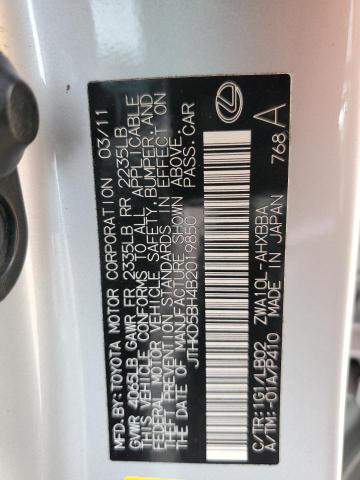 Photo 14 from auction – 2011 LEXUS CT 200 with VIN JTHKD5BH4B2019850
