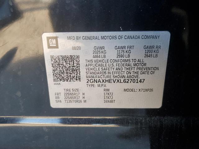 Photo 14 from auction – 2020 CHEVROLET EQUINOX LS with VIN 2GNAXHEVXL6270147