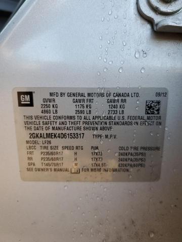 Photo 14 from auction – 2013 GMC TERRAIN SL with VIN 2GKALMEK4D6153317