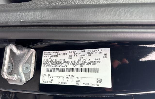 Photo 10 from auction – 2017 FORD ESCAPE TIT with VIN 1FMCU0JD3HUD38821