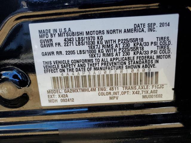 Photo 14 from auction – 2015 MITSUBISHI OUTLANDER with VIN 4A4AP3AU0FE010809