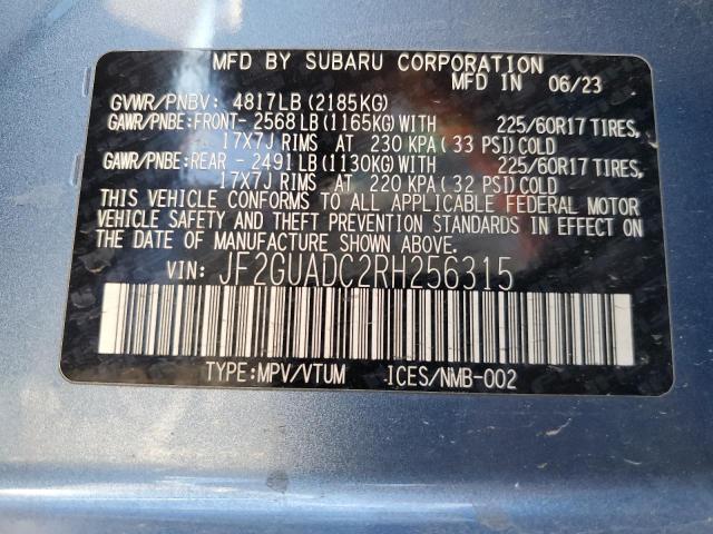 Zdjęcie 14 z aukcji – 2024 SUBARU CROSSTREK z VIN JF2GUADC2RH256315